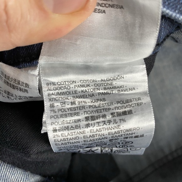 Levis 511 Slim Fit Jeans Mens 32x32 Blue Dark Wash Low Rise - Picture 12 of 16